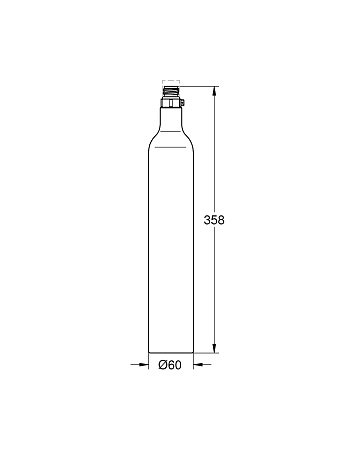 Баллон для сифона для газирования СО2 SodaDrink (Заправка и обмен)