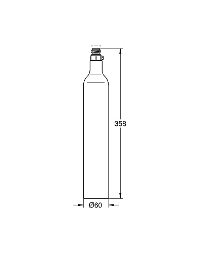 Баллон для сифона для газирования СО2 SodaDrink (Заправка и обмен)