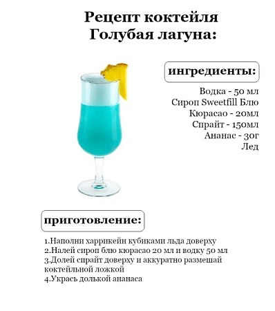 Сироп SWEETfill Блю Кюрасао