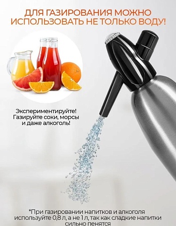 Сифон для газирования воды MasterWhip 1л.